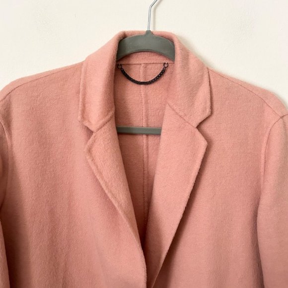 All Saints Anya Pink Wool Blend Longline Coat XS - Picture 4 of 11